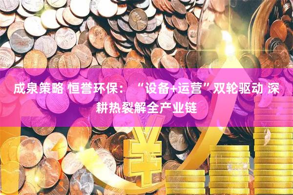 成泉策略 恒誉环保： “设备+运营”双轮驱动 深耕热裂解全产业链